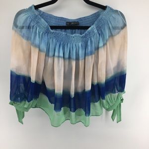 Zara Tie Dye Sheer Crop Top NWOT